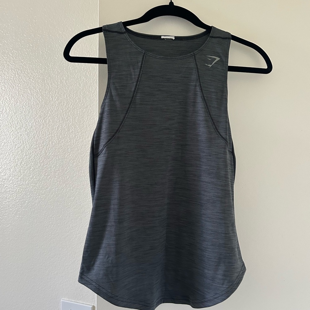 Gymshark Gray Fitted Sleeveless Tank Top